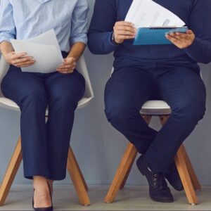 people waiting for an interview